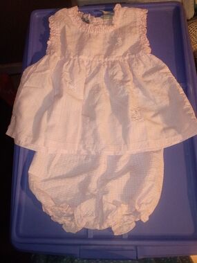 Little Lindsey Light Pink Baby Girl Two-Piece Dress Set